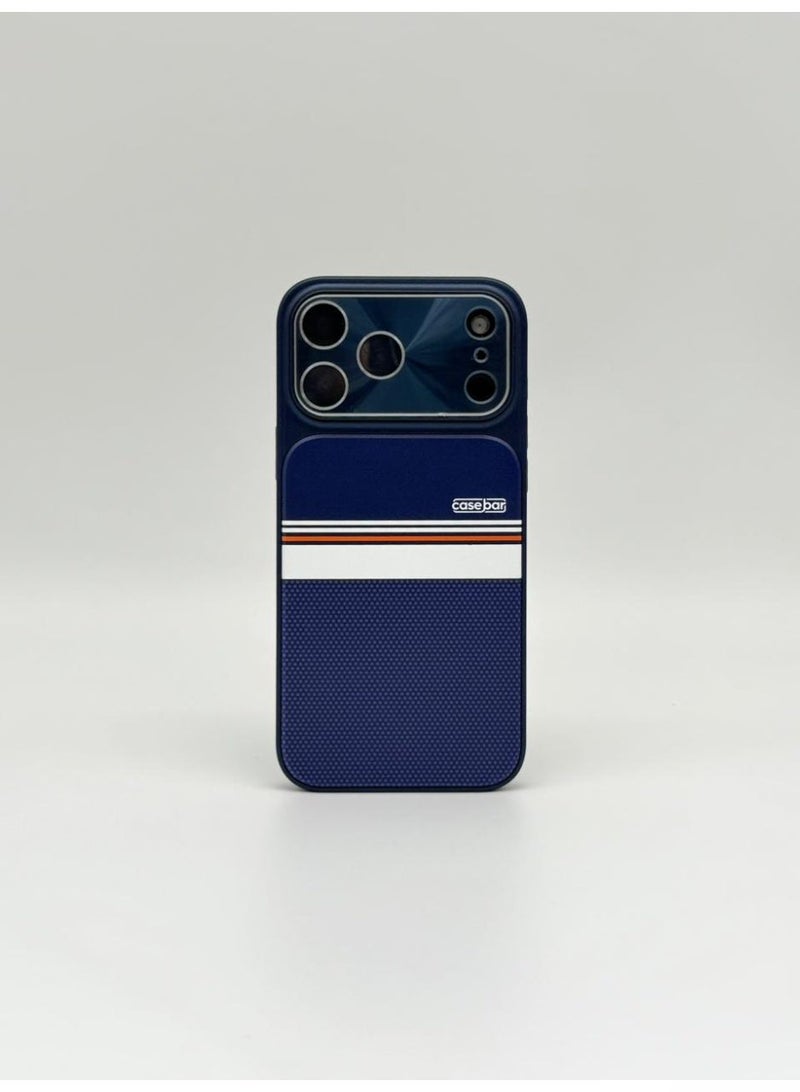 general CaseBar Retro Racing Series iPhone 17 Pro Max Case – Heritage Motorsport Blue – Dual-Color 3D Texture & Skin-Friendly Slim Shockproof Cover - Image 1